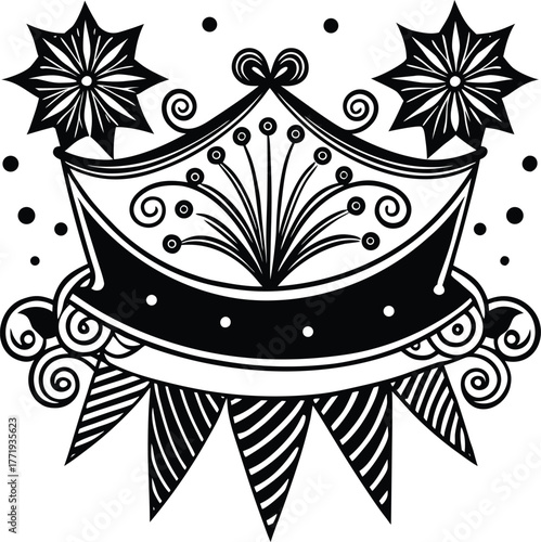 Abstract swirl of nebula colors with starburst effect and cosmic dust particles isolated on transparent background