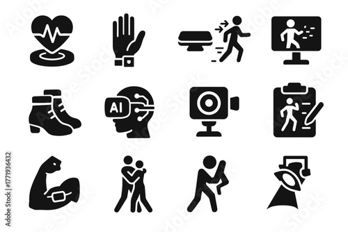 Spotlight icon analyzer sensor vector tempo ai partner icons gesture shoes choreographer