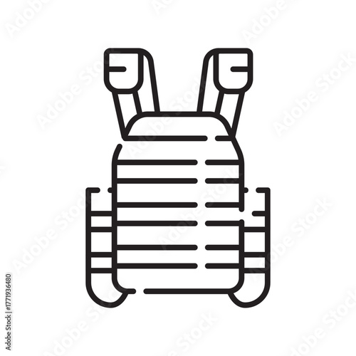 plate carrier black line icon. Vector isolated element