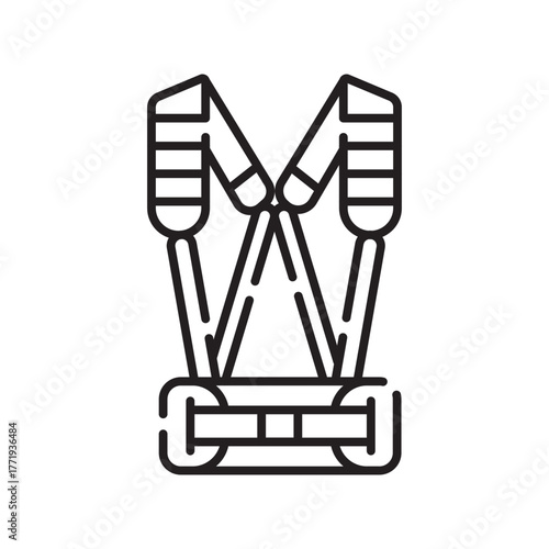 loadbearing black line icon. Vector isolated element