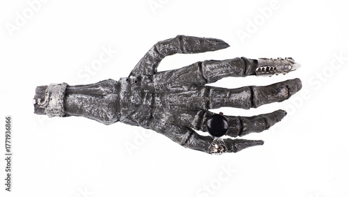 Witch's hand isolated on white background
