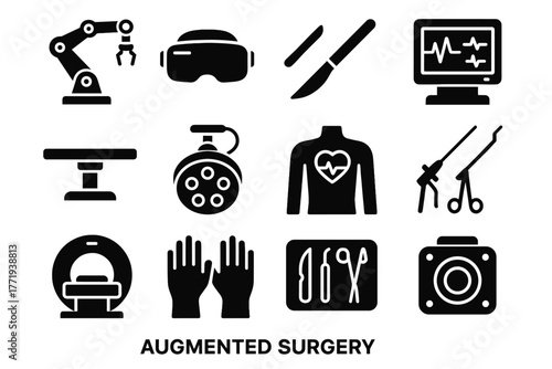 Tools module anesthesia augmented surgery icon scanner surgical camera icons medical sensor