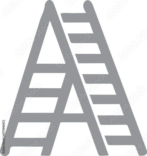 ladder on white background