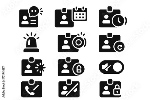 Smart reminder icon blink vector alert badge warning silent beacon event symbol