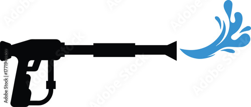 unique pressure washing gun silhouette