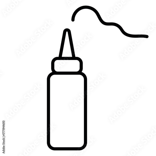 Ketchup Icon – Tomato Sauce Bottle Vector Illustration