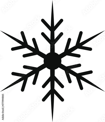 awesome snowflake icon silhouette
