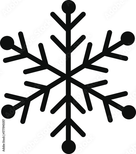 unique snowflake icon silhouette