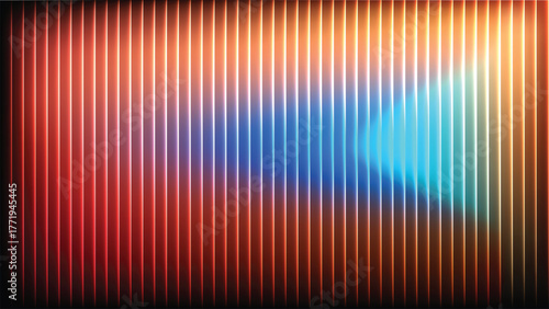 Futuristic holographic energy — digital pattern with motion, glow, and atmospheric reflection effects