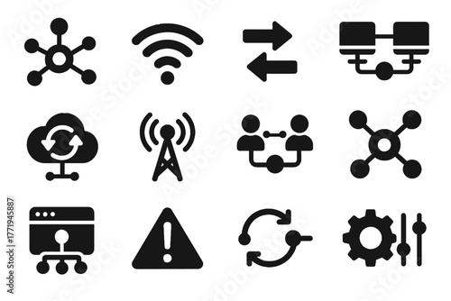 Interface sync vector communication ai line data transfer api icon icons integration