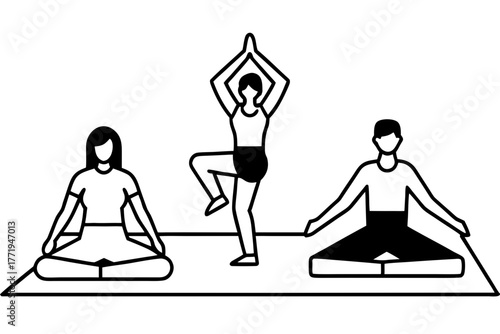 A black silhouette of a person standing against a plain white background silhouette isolated on white background