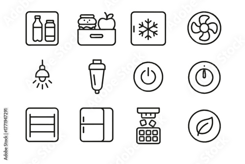 Compartment filter icon drawer mini maker vector light organizer section fridge water