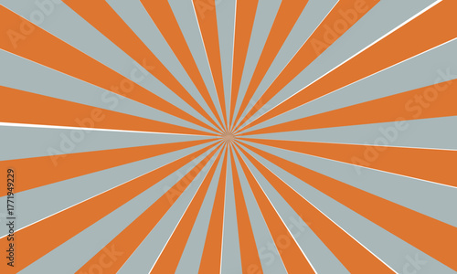 Orange and gray sunburst pattern background