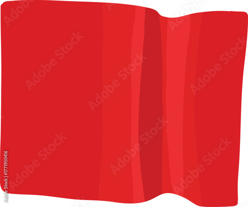 Red duct tape. Scotch glued stripe for repair packaging, adhesive sticker insulating patch crumpled strips sticky color paper plastic tapes, realistic nowaday vector illustration of sticker tape label