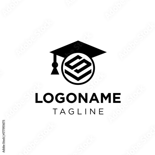 LS Logo Vector, Education LS letter, A logo for a company, business, shop, university, coaching, school with the letters L, S with cap, modern, creative and minimal LS logo design template 