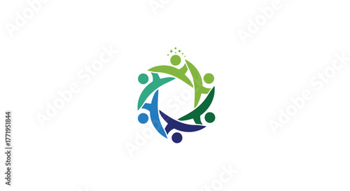 Logo depicting people in a circle, symbolizing unity and collaboration.