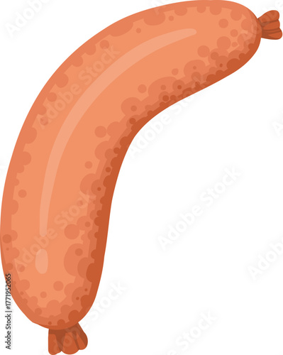 Cartoon meat product. Chicken, sausages and sausages. Steaks, pork bacon and ribs vector. Steak chicken, sausage and bacon, product ingredient illustration