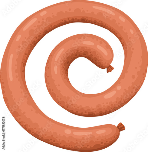 Cartoon meat product. Chicken, sausages and sausages. Steaks, pork bacon and ribs vector. Steak chicken, sausage and bacon, product ingredient illustration