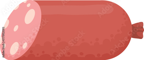 Cartoon meat product. Chicken, sausages and sausages. Steaks, pork bacon and ribs vector. Steak chicken, sausage and bacon, product ingredient illustration