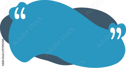 Quote in quotes. Remark frames, frame for idea and quotation template. Memo quotation frame, quote textbox or quoting commas dialog word tag. Vector isolated icon illustration