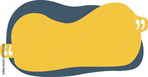 Quote in quotes. Remark frames, frame for idea and quotation template. Memo quotation frame, quote textbox or quoting commas dialog word tag. Vector isolated icon illustration