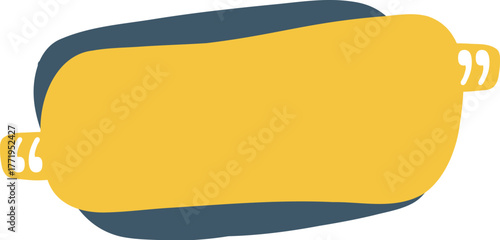 Quote in quotes. Remark frames, frame for idea and quotation template. Memo quotation frame, quote textbox or quoting commas dialog word tag. Vector isolated icon illustration