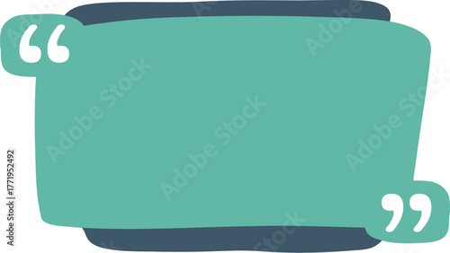 Quote in quotes. Remark frames, frame for idea and quotation template. Memo quotation frame, quote textbox or quoting commas dialog word tag. Vector isolated icon illustration