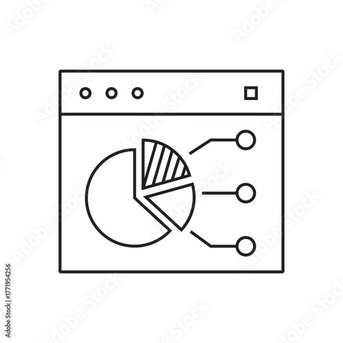analitic icon. A set of analytics and data icons featuring charts, graphs, reports, dashboards, and metrics. Perfect for projects related to business analytics, statistics, data visualization. icons. 