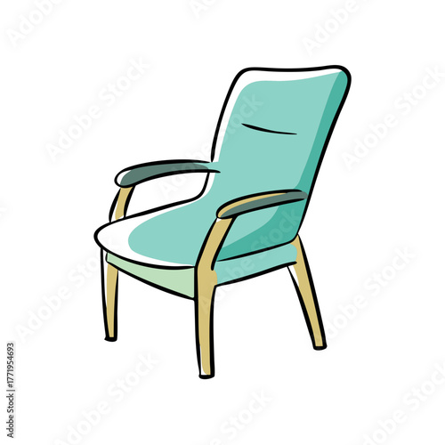 Wallpaper Mural Modern armchair vector illustration furniture object design Torontodigital.ca
