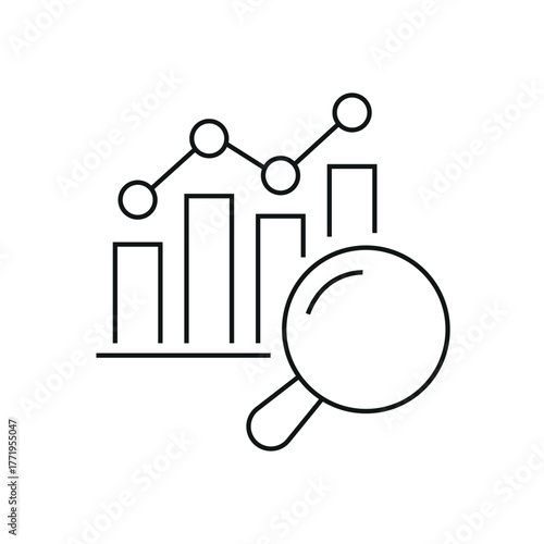 analitic icon. A set of analytics and data icons featuring charts, graphs, reports, dashboards, and metrics. Perfect for projects related to business analytics, statistics, data visualization. icons. 