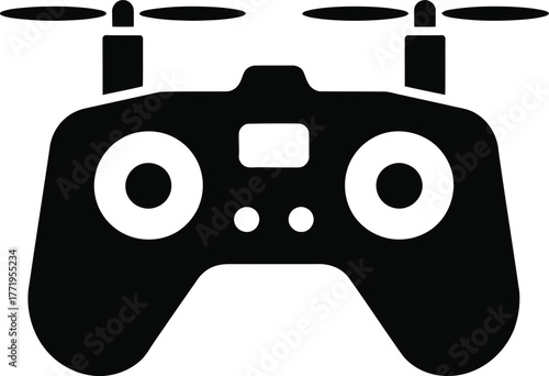 Black silhouette of a drone remote controller