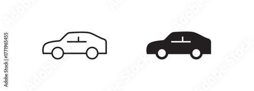 Car vector icon. Isolated simple view front logo illustration. Sign symbol. Auto style car icon , logo design sports vehicle icon silhouette