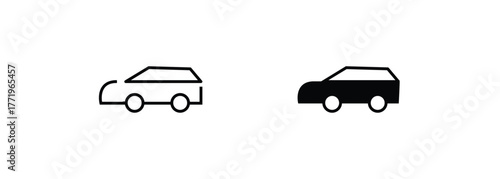 Car vector icon. Isolated simple view front logo illustration. Sign symbol. Auto style car icon , logo design sports vehicle icon silhouette