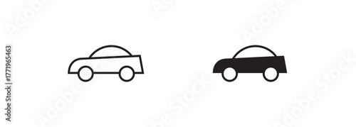 Car vector icon. Isolated simple view front logo illustration. Sign symbol. Auto style car icon , logo design sports vehicle icon silhouette