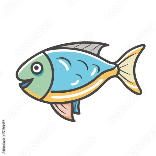 Charming cartoon fish vector illustration scalable graphic