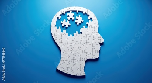 Wallpaper Mural The hand inserts the last piece of the puzzle into the head, symbolizing a complete thought and clear understanding Torontodigital.ca