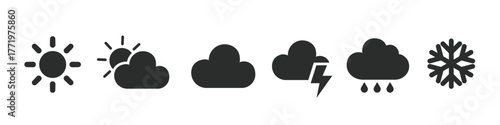 Weather icon. Weather symbols vector