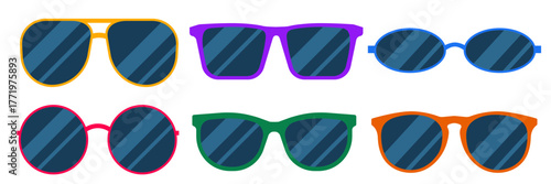 Sunglasses icon. Sunglasses vector set