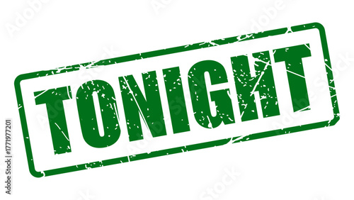 Tonight stamp with grunge texture