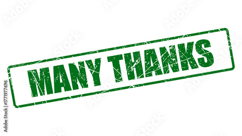 Many thanks stamp with grunge texture