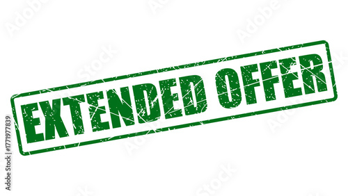 Extended offer stamp with grunge texture