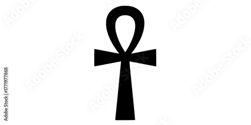 Egyptian Ankh Symbol Clean Modern Flat Vector Icon