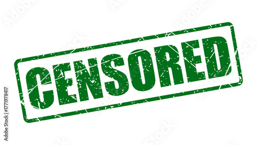 Censored stamp with grunge texture