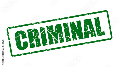 Criminal stamp with grunge texture