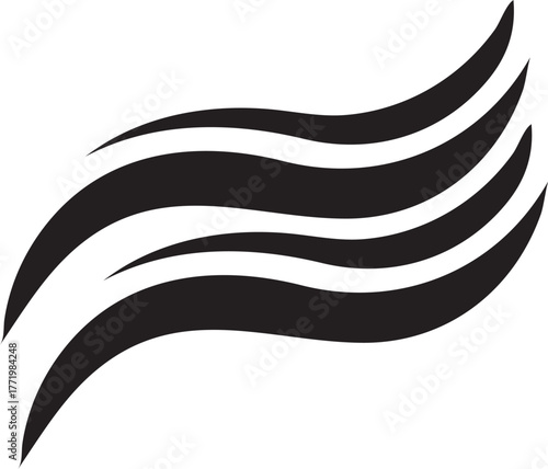 Weather Wind Icon – Air Movement Symbol Vector Design