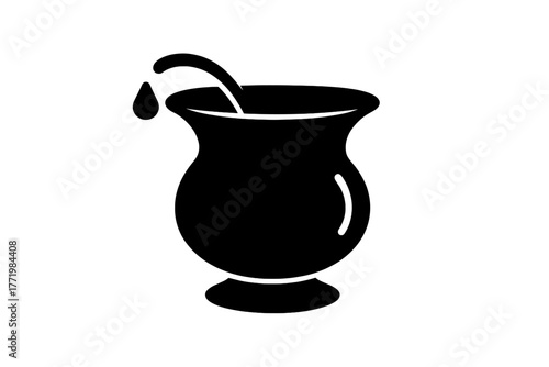 Old West Tobacco Icons. Solid style icons of Old West Tobacco Accessory: Spittoon, Brass, Aim, Chewing Tobacco, Saloon, Rim,