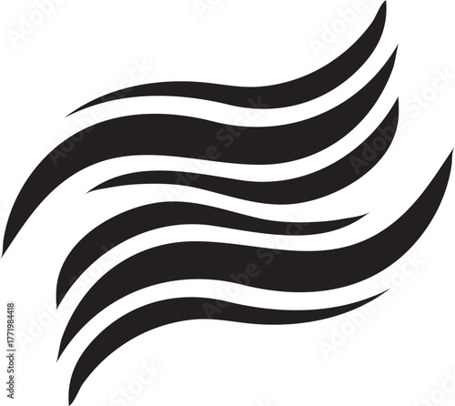 Weather Wind Icon – Air Movement Symbol Vector Design