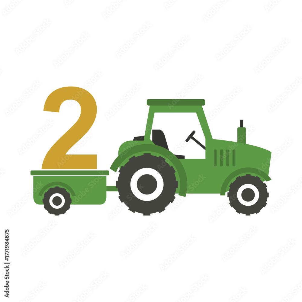 Obraz premium Birthday Tractor