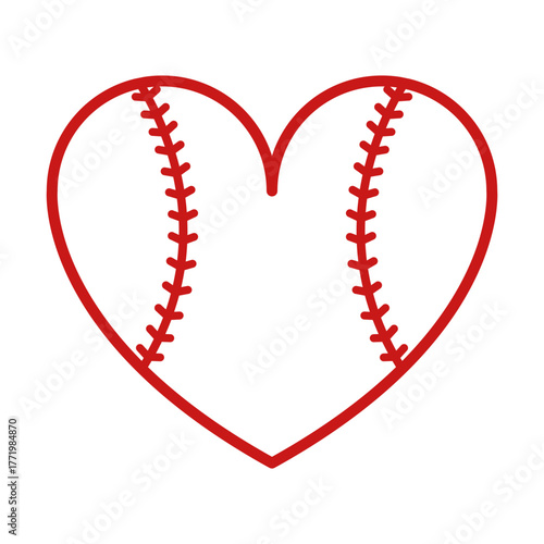 Baseball Softball Heart