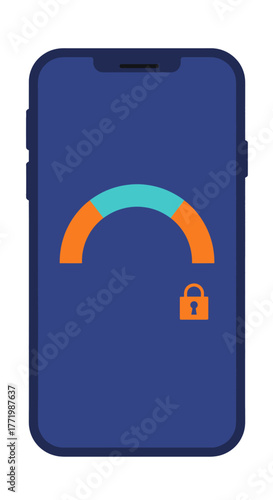 A clear illustration visually demonstrates the critical concept of screen time management and digital well-being on a smartphone, indicating usage limits.